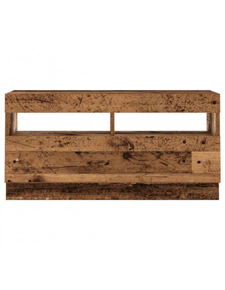 Mobile Porta TV con LED Legno Antico 180x35x40 cm Truciolato