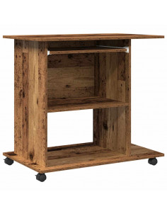 Scrivania da Computer Legno Antico 80x50x75cm Legno Multistrato