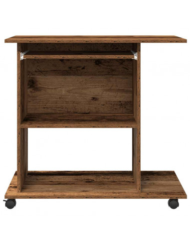 Scrivania da Computer Legno Antico 80x50x75cm Legno Multistrato