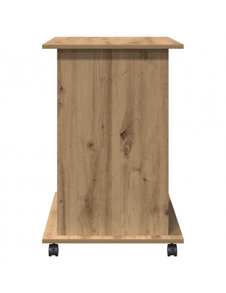 Scrivania Computer Rovere Artigianale Legno Multistrato
