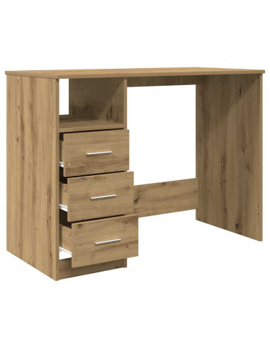 Scrivania Rovere Artigianale 102x76x50 cm in Legno Multistrato