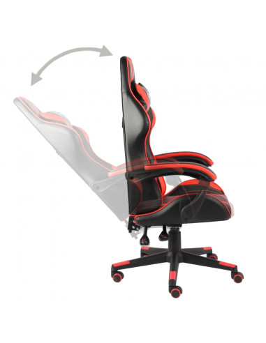 Sedia da Gaming Nero e Rosso in Similpelle