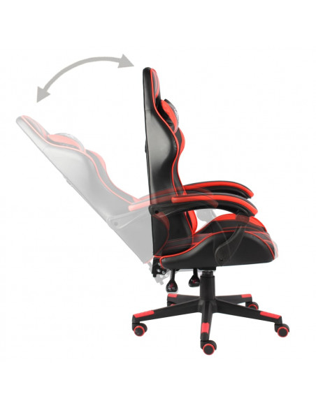 Sedia da Gaming Nero e Rosso in Similpelle