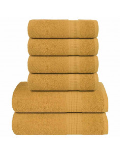 Set Asciugamani 8 pz Oro 360 gsm 100% Cotone