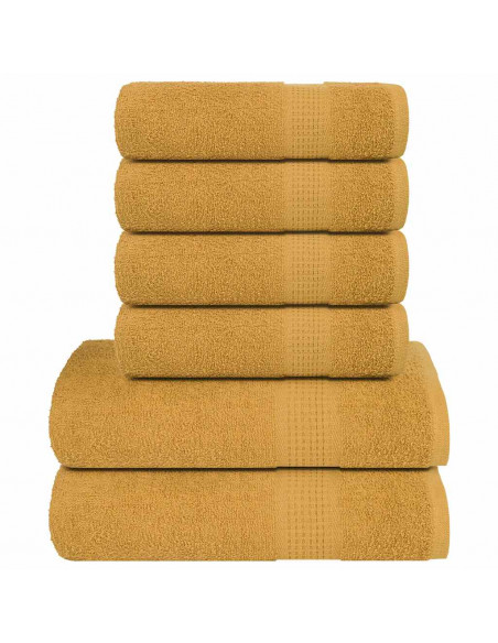 Set Asciugamani 8 pz Oro 360 gsm 100% Cotone