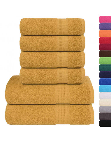 Set Asciugamani 8 pz Oro 360 gsm 100% Cotone