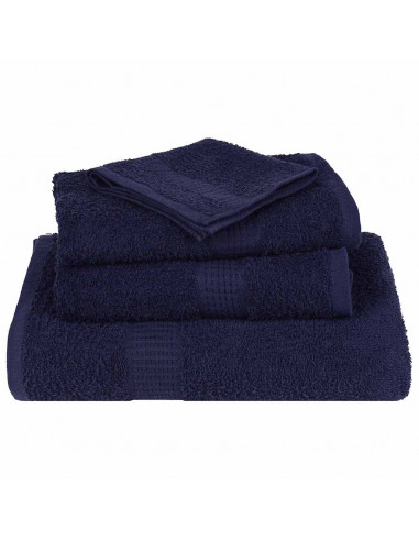 Set Asciugamani 8 pz Blu Navy 360 gsm 100% Cotone