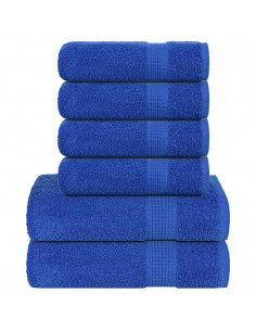 Set Asciugamani 8 pz Blu 360 gsm 100% Cotone