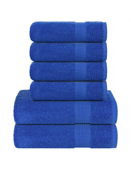 Set Asciugamani 8 pz Blu 360 gsm 100% Cotone