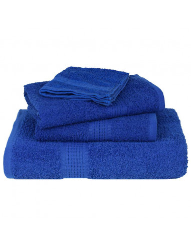 Set Asciugamani 8 pz Blu 360 gsm 100% Cotone