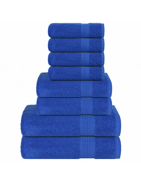 Set Asciugamani 8 pz Blu 360 gsm 100% Cotone