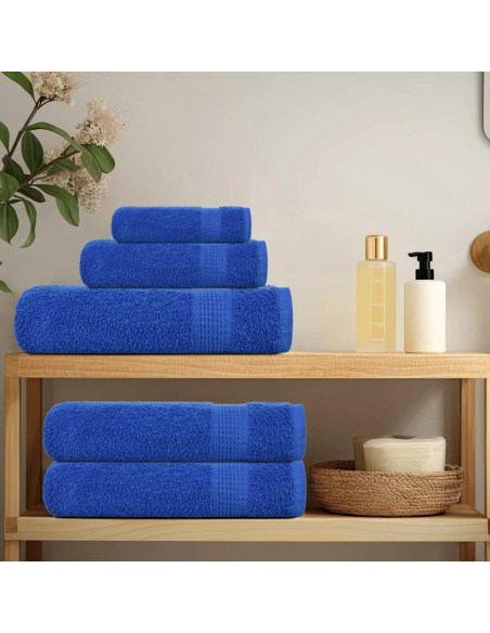 Set Asciugamani 8 pz Blu 360 gsm 100% Cotone