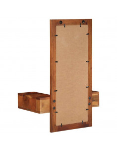 Specchio da Parete c/ Cassetti 60x33x90cm Legno Massello Acacia