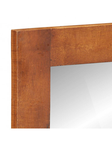 Specchio da Parete c/ Cassetti 60x33x90cm Legno Massello Acacia