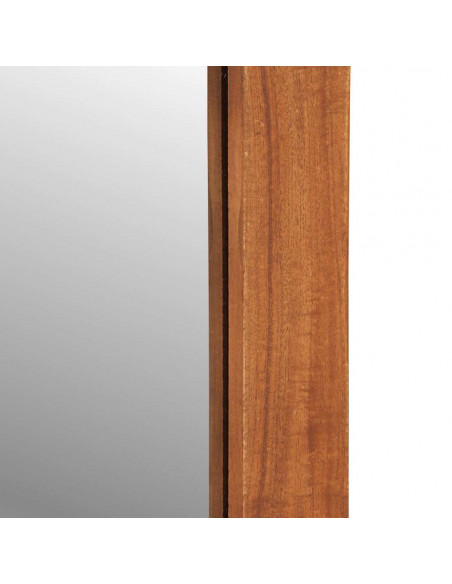 Specchio da Parete c/ Cassetti 60x33x90cm Legno Massello Acacia