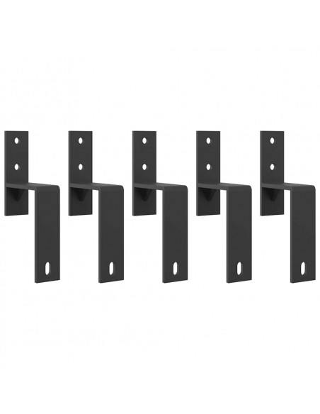 Staffe Bypass Porta Fienile 5 pz Guide Piatte Acciaio Carbonio