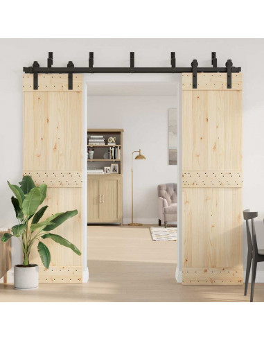 Staffe Bypass Porta Fienile 5 pz Guide Piatte Acciaio Carbonio