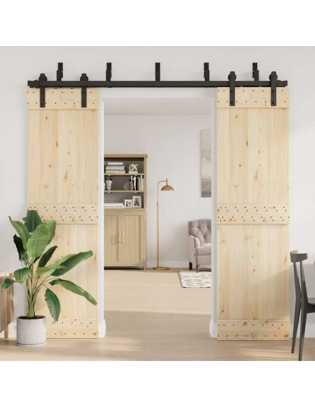 Staffe Bypass Porta Fienile 5 pz Guide Piatte Acciaio Carbonio