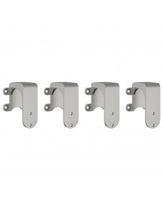 Staffe Bypass Porta della Fienile 4 pz Guide Tonde Acciaio Inox