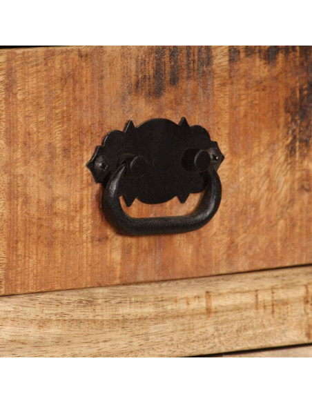 Credenza con Ripiani in Legno Massello di Mango 65x30x180 cm