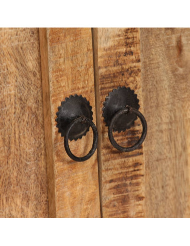 Credenza con Ripiani in Legno Massello di Mango 65x30x180 cm