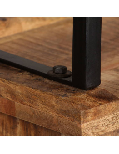 Credenza con Ripiani in Legno Massello di Mango 65x30x180 cm