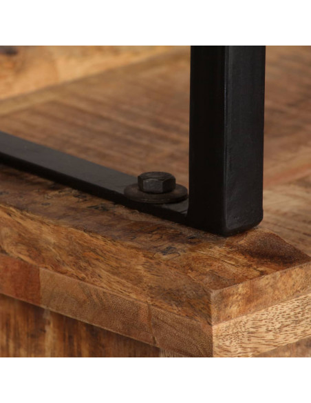 Credenza con Ripiani in Legno Massello di Mango 65x30x180 cm