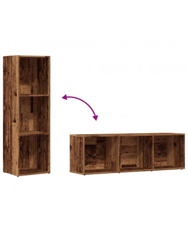 Libreria in Legno Antico 36x30x114 cm in Legno Multistrato