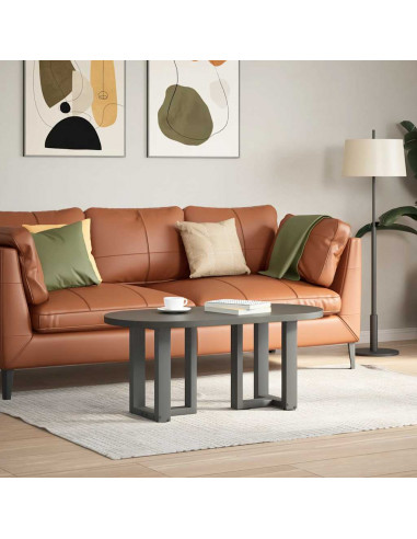 Gambe Tavolino Caffè a T 2 pz Antracite 28x25x(42-43)cm Acciaio