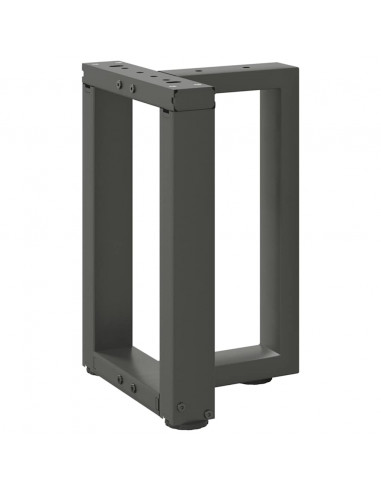 Gambe Tavolino Caffè a T 2 pz Antracite 28x25x(42-43)cm Acciaio