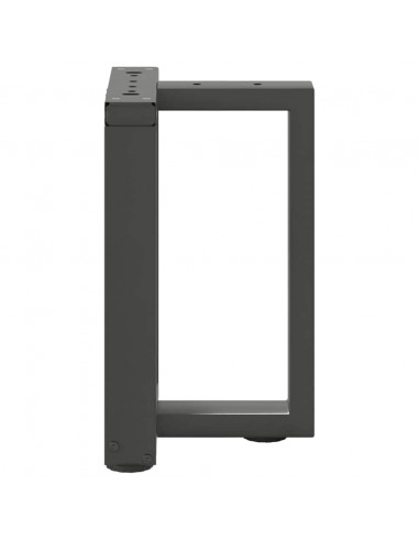 Gambe Tavolino Caffè a T 2 pz Antracite 28x25x(42-43)cm Acciaio