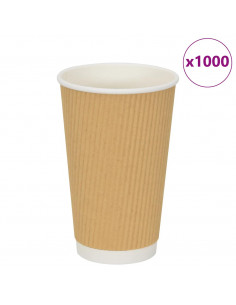Bicchieri da Caffè in Carta 500 pz 16oz 400ml Marrone