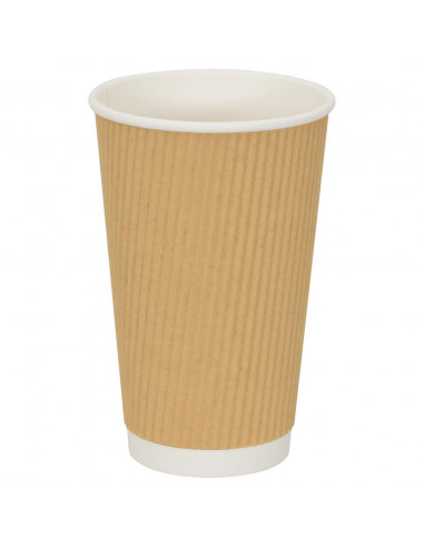 Bicchieri da Caffè in Carta 500 pz 16oz 400ml Marrone