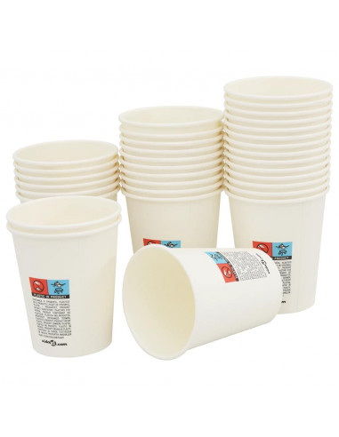 Bicchieri da Caffè in Carta 1000 pz 8oz 200ml Bianco