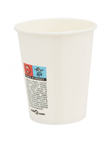 Bicchieri da Caffè in Carta 1000 pz 8oz 200ml Bianco