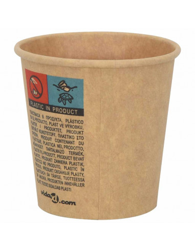 Bicchieri da Caffè in Carta 1000 pz 4oz 100ml Marrone