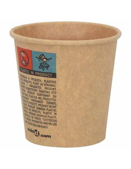 Bicchieri da Caffè in Carta 1000 pz 4oz 100ml Marrone