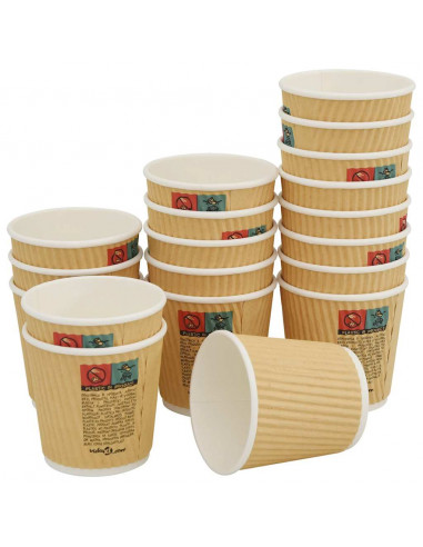 Bicchieri da Caffè in Carta 1000 pz 4oz 100ml Marrone