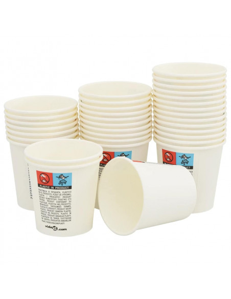 Bicchieri da Caffè in Carta 1000 pz 4oz 100ml Bianco