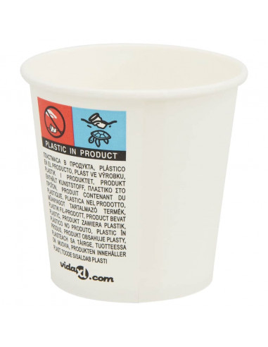 Bicchieri da Caffè in Carta 1000 pz 4oz 100ml Bianco