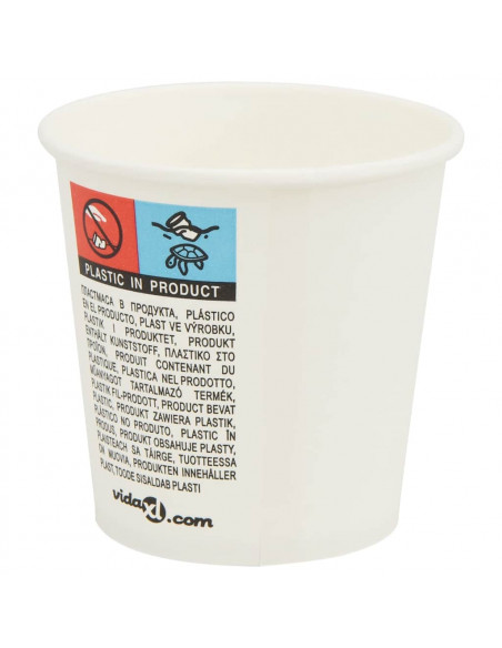 Bicchieri da Caffè in Carta 1000 pz 4oz 100ml Bianco