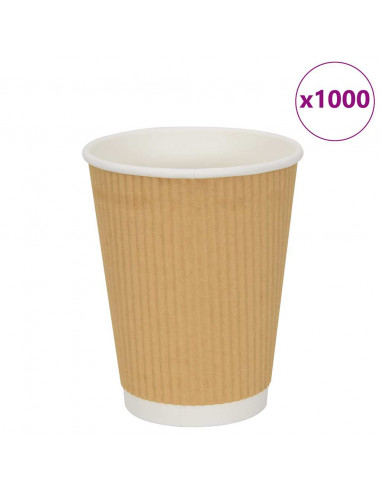 Bicchieri da Caffè in Carta 500 pz 12oz 300ml Marrone