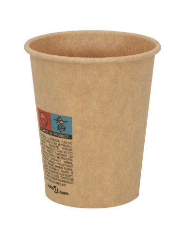 Bicchieri da Caffè in Carta 1000 pz 8oz 200ml Marrone