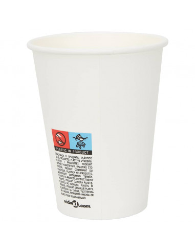 Bicchieri da Caffè in Carta 1000 pz 12oz 300ml Bianco