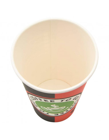 Bicchieri da Caffè in Carta 1000 pz 16oz 400ml Rosso e Nero