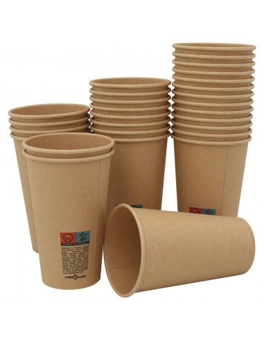 Bicchieri da Caffè in Carta 1000 pz 16oz 400ml Marrone