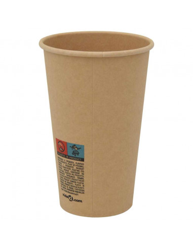 Bicchieri da Caffè in Carta 1000 pz 16oz 400ml Marrone
