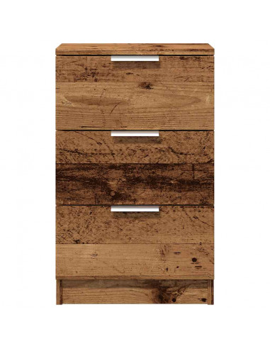 Comodini Legno Antico 2 pz 40x36x65 cm in Legno Multistrato