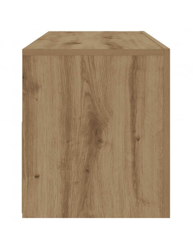 Comodini 2 pz con Luci LED Rovere Artigianale 60x35x40 cm