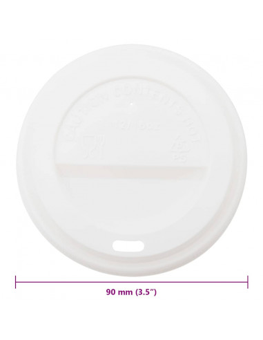Coperchi Tazze da Caffè Carta Ø90 mm 12oz/16oz 1000 pz Plastica